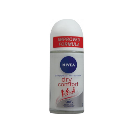 نیوآ رول دئودرانت مدل Dry Comfort زنانه ۵۰ میلی‌لیتر، نمای اصلی محصول