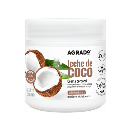 اگرادو کرم بدن Coconut Milk ۴۰۰ میلی‌لیتر، نمای اصلی محصول
