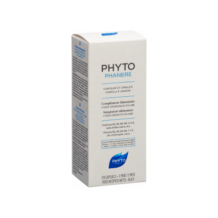 فیتو کپسول مکمل مو و ناخن Phytophanere ۱۲۰ عددی، نمای اصلی محصول
