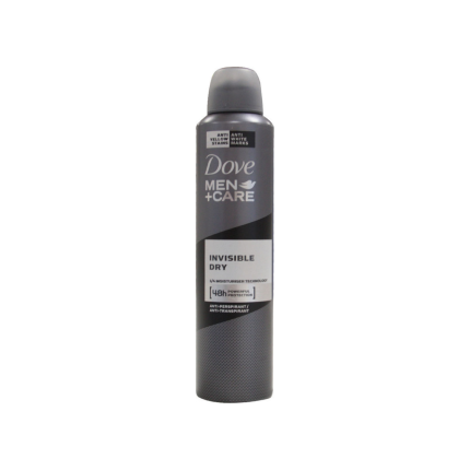 داو اسپری ضد تعریق مردانه مدل Men+Care Invisible Dry حجم ۲۵۰ میلی‌لیتر، نمای اصلی محصول