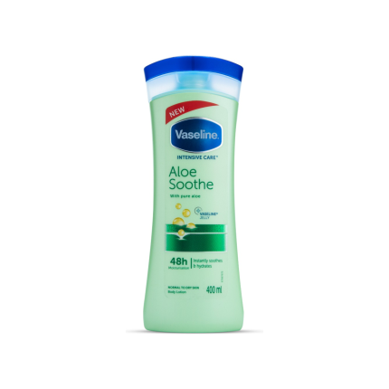 وازلین لوسیون بدن مدل Intensive Care Aloe Soothe حجم ۴۰۰ میلی‌لیتر، نمای اصلی محصول