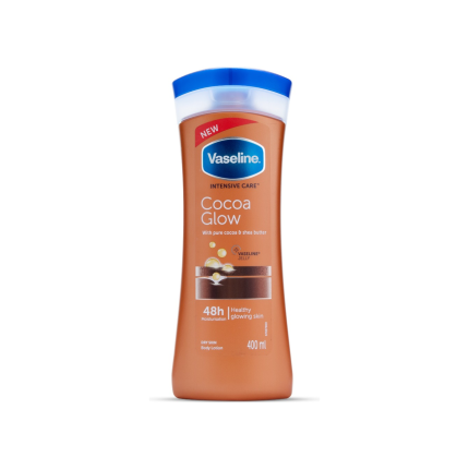 وازلین لوسیون بدن مدل Intensive Care Cocoa Glow حجم ۴۰۰ میلی‌لیتر، نمای اصلی محصول