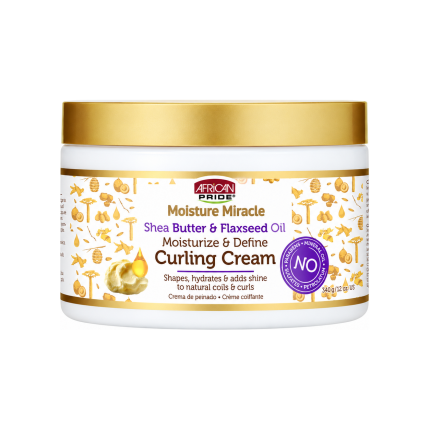 افریکن پراید کرم مو Moisture Miracle Shea Butter & Flaxseed Oil Curling Cream ۳۴۰ گرم، نمای اصلی محصول