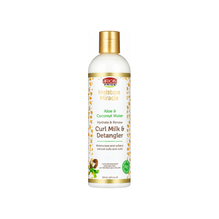 افریکن پراید شیر مو Moisture Miracle Aloe & Coconut Water Curl Milk & Detangler ۳۵۴ میلی‌لیتر، نمای اصلی محصول