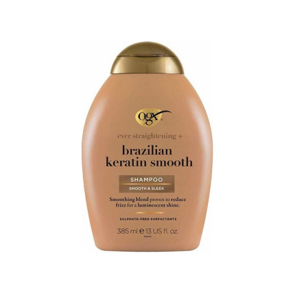 اوجیکس شامپو مو Ever Straightening Brazilian Keratin Smooth ۳۸۵ میلی‌لیتر، نمای اصلی محصول