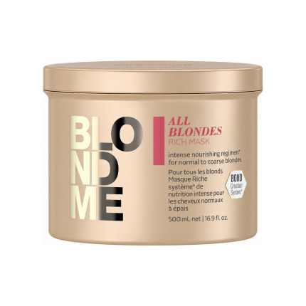 شوارتسکف ماسک مو BLONDME All Blondes Rich Mask ۵۰۰ میلی‌لیتر، نمای اصلی محصول