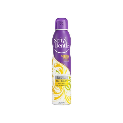 سافت اند جنتل اسپری ضدتعریق Citrus Twist ۲۵۰ میلی‌لیتر، نمای اصلی محصول